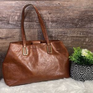 Bueno Brown Shoulder Bag Brown Faux Leather